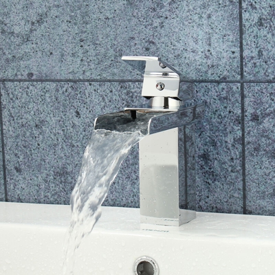 Rubinetto miscelatore a cascata Fontana lavello cromato per cucina Bagno con tubo