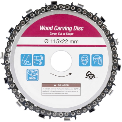 4-1 / 2 pollici 13 denti Grinder Disco catena 22 millimetri Arbor lavorazione del legno che intaglia Disco per 4-1 / 2' Angle Grinder
