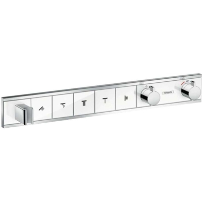 Set da incasso Hansgrohe RainSelect per 5 consumatori, colorazione: Cromo / Bianco - 15358400