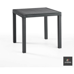 Tavolo 80x80 per Esterno ed Interno Rattan Polipropilene per Bar Lido Ristorante Antracite precio