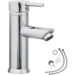 Tectake - rubinetto classico - miscelatore cucina, miscelatore lavabo, miscelatore bagno - grigio en oferta