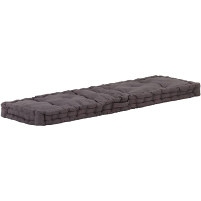 vidaXL Cuscino per Pallet e Pavimento in Cotone 120x40x7 cm Antracite - Antracite
