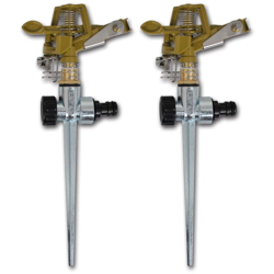 Set 2 pz Spruzzatore giardino innaffiatura con picchetto metallo zinco - Oro en oferta