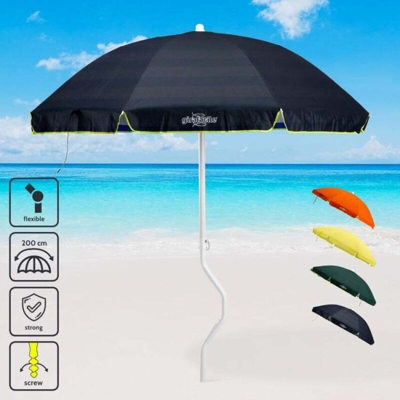 Ombrellone mare 200 Cm Cotone spiaggia pesca Artemide | Blu Scuro - Girafacile