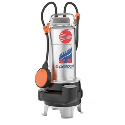 Pompa da drenaggio Pedrollo VXm 10/50-N 5MT ad ALTA portata di acqua Lurida Monofase svuotamento liquami per fognatura pozzi neri fogna automatica