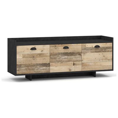 Elegante Porta Tv Fulgures, Materiale Grafite 140 Cm / legno Vecchio