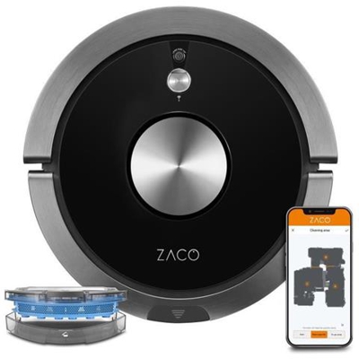 A9spro 501905 - Robot Aspirapolvere E Mop Connesso - Fino A 110 Minuti - 68 Db - Funzione Di Riepilogo Automatico