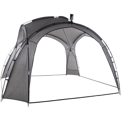 Tenda Gazebo Idrorepellente 3,50 x 3,50 m Grigio