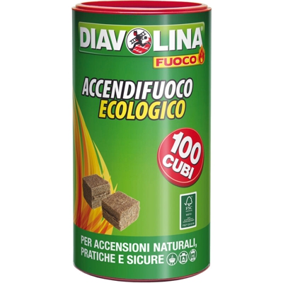 Facco Giuseppe&c.s.p.a. - DIAVOLINA ACCENDIFUOCO ECOL.100 CUBETTI 15317