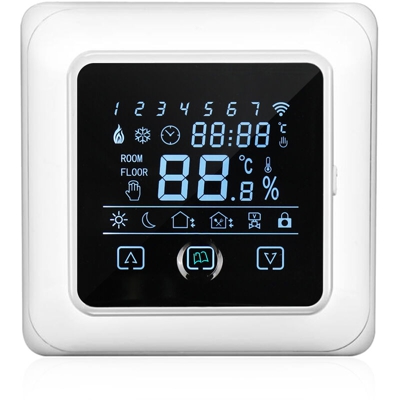 Termostato programmabile con display LCD WIFI senza erogazione batteria