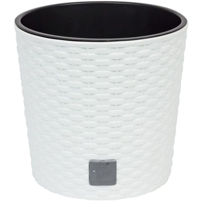 Vaso tondo 37,65 litri Rato con secchio per piantare in bianco 40 x 40 x 37,5 cm