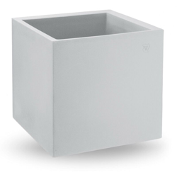 Vaso cubo in resina 'Cosmos' 55 cm. Bianco precio