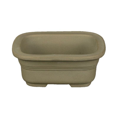 Vaso per bonsai Giapponese Morrisan rettangolare in gres 11x8,5x4,5 cm - B03-4-3