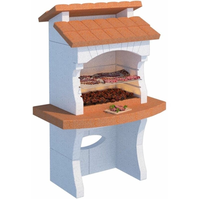 Giabri Ibiza Lampone - Barbecue a Legna o Carbonella, 191 x 90 x 58 cm