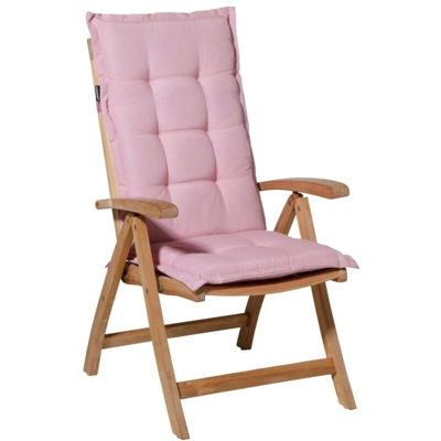 Madison Cuscino Sedia Schienale Basso Panama 105x50 cm Rosa Pastello - Rosa