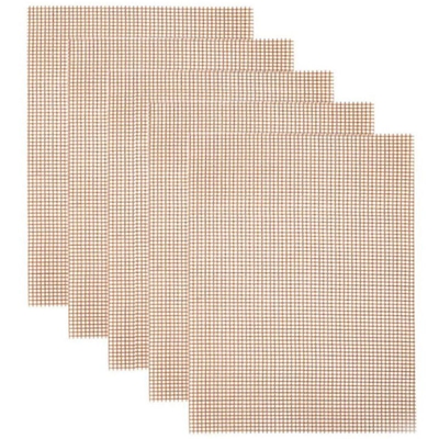 Tappetino in rete per barbecue 40 * 33 cm | Marrone 5 pezzi - Marrone 5 pezzi