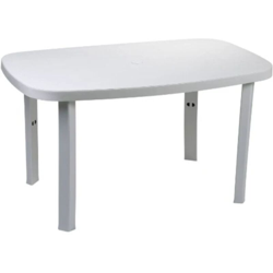 Tavolo da giardino in resina ovale bianco Otello 140x80x72 cm características