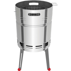 Barbecue barile tondo a forma di birra tramontina in acciaio 40,4XH75,5 características