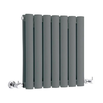 Hudson Reed Revive Radiatore Termoarredo di Design Orizzontale Moderno - Termosifone Con Finitura Antracite - 433W - 400 x 413mm - Riscaldamento ad