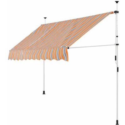 Tenda da balcone 150-400cm tenda da sole 150cm (de), Arancione/Nero/Bianco - Detex