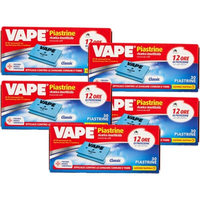 piastrine insetticida zanzare per elettroemanatore 5 scatole da 30 piastrine - Vape