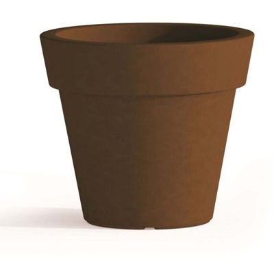 Vaso Begonia In Resina Tondo H45 Marrone Ø 50Cm