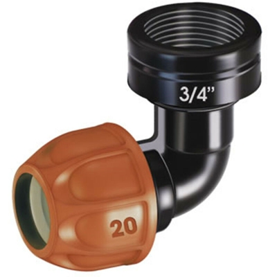 CLABER 90326 RACCORDO A GOMITO 20mm FILETTO 3/4'F
