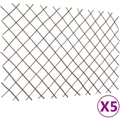 Recinzione a Traliccio in Salice 5 pz 180x120 cm - Marrone - Youthup