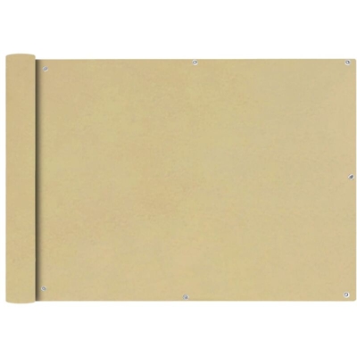 Paravento da Balcone in Tessuto Oxford 75x600 cm Beige - Beige - Youthup