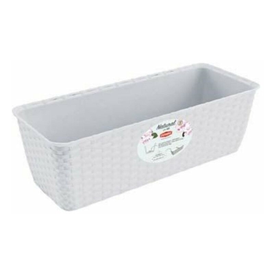 Fioriera in polipropilene 'Natural' con riserva Bianca