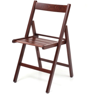 Salmar - Sedia Pieghevole in Legno colore Wenghè SEDIA PIEGHEVOLE LEGNO COLORE WENGHE' | PZ