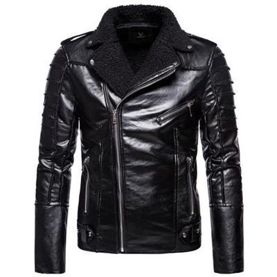 Giacca Di Pelle Bomber Da Motociclista, Colletto Rovesciato Autunnale Da Uomo Vestibilità Slim, Cappotti Maschili [ b066 / Xxxl]