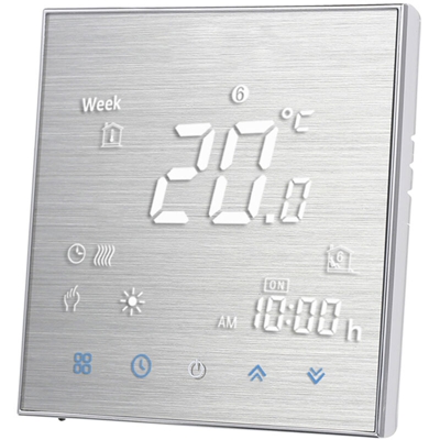 Asupermall - termostato 16A portata WiFi acqua calda (spazzolato alluminio serie 2000) AC 95-240V un NTC sensore di linea di erogazione