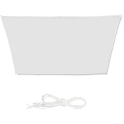 Relaxdays - Tenda a Vela Trapezoidale, Idrorepellente, Anti UV, Corde di Supporto, Terrazza e Giardino, 3x5,5x4x4 m,Bianca en oferta
