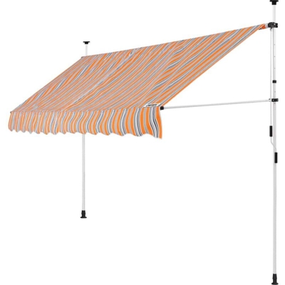 Tenda da balcone 150-400cm tenda da sole 350cm (de), Arancione/Nero/Bianco - Detex