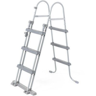 Bestway Scaletta per Piscina Flowclear a 4 Gradini 122 cm - Grigio