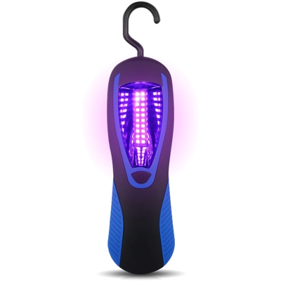 Una lampada UV lampada ultravioletta portatile nascosta gancio posteriore e magnete TR2003 UV germicida lampada (fornito senza batterie)
