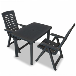 Set da Bistrot 3 pz in Plastica Antracite - Grigio - Youthup precio