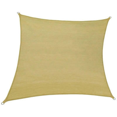 Tenda vela parasole ombra ombreggiante quadrata 5x5 mt in hdpe beige