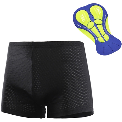 Intimo da ciclismo da uomo Pantaloncini MTB da bicicletta imbottiti in gel traspirante 3D,modello: S nero e verde - Arsuxeo