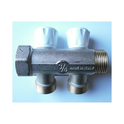 Infinity - collettore con rubinetto acqua riscaldamento 2 vie 3/4' filetto 24x19 sco 01307360