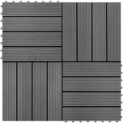 Piastrelle per Decking 22 pz 30x30cm 2mq in WPC Grigio - Grigio - Youthup características