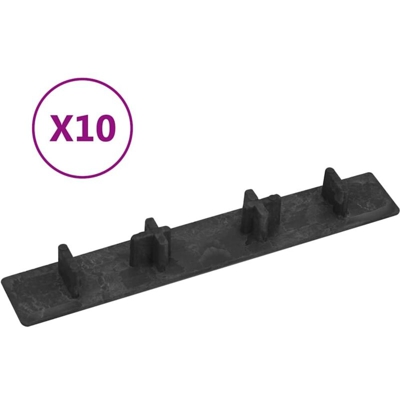 Tappi per Decking 10 pz Plastica Nero - Nero - Vidaxl