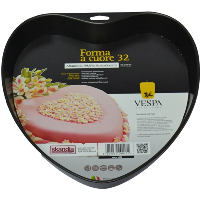 Teglia Cuore 32X32X4 Cm Con Bordo Liscio