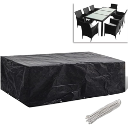 Telo di copertura per mobili in polirattan con 10 occhielli 300 x 140 cm - Nero - Vidaxl en oferta