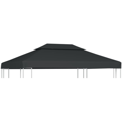 Copertura Superiore per Gazebo a 2 Strati 310g/m24x3m Antracite