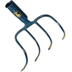 Forca 4 denti piegati per fieno in acciaio senza manico tridente - Forcale en oferta