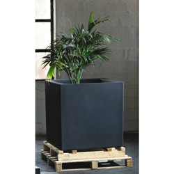 Cubo liscio in resina "Fenice" cm. 45 ANTRACITE en oferta