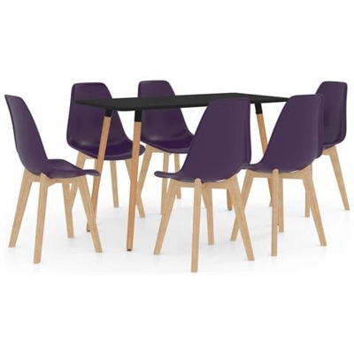 Set Da Pranzo 7 Pz Viola Scuro