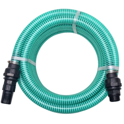 vidaXL Tubo di Aspirazione con Connettori 4 m 22 mm Verde - Verde
